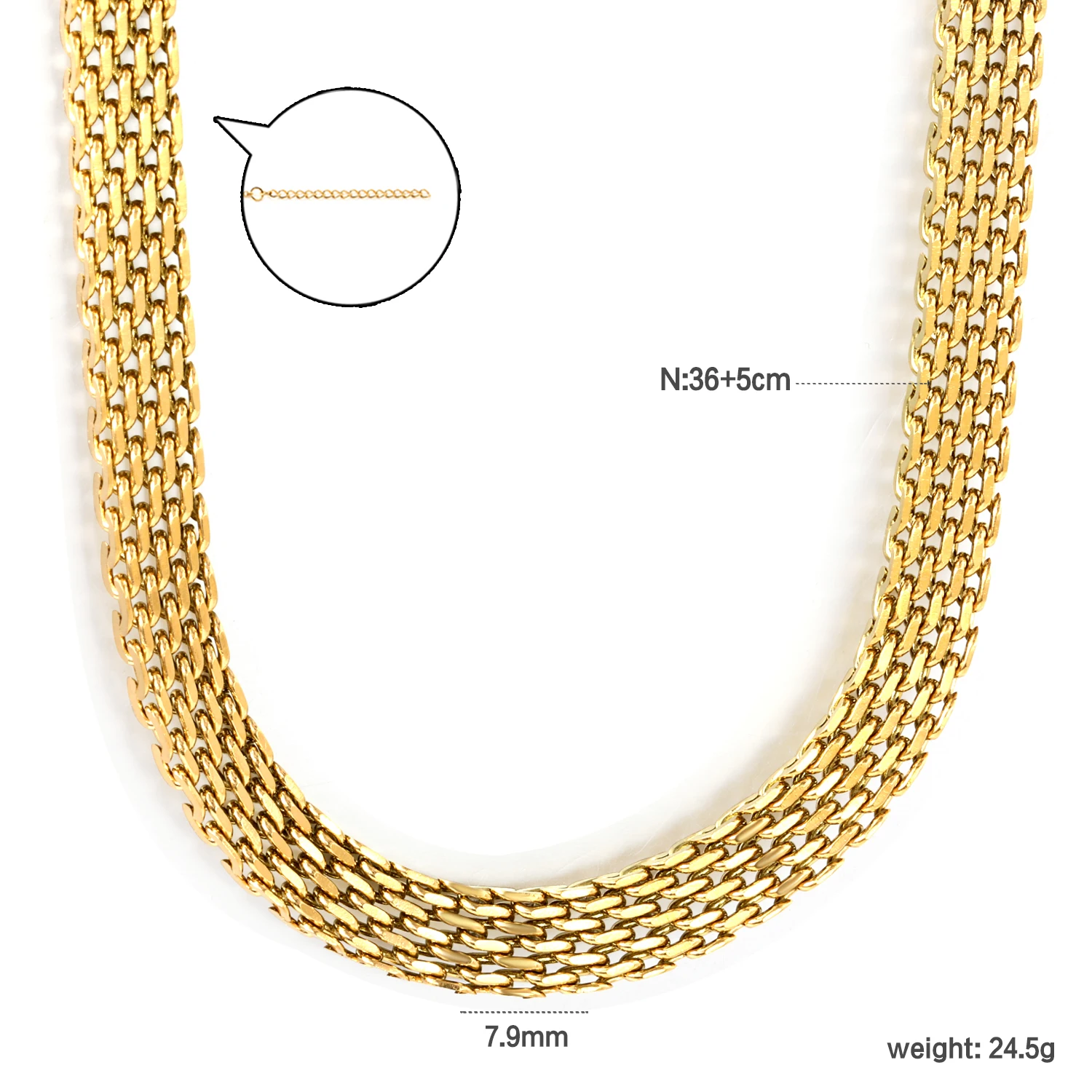 Mode Woven Mesh Kette Feminine Temperament High-end-Edelstahl Vergoldet Halskette Geschenk Party Vielseitig Schmuck