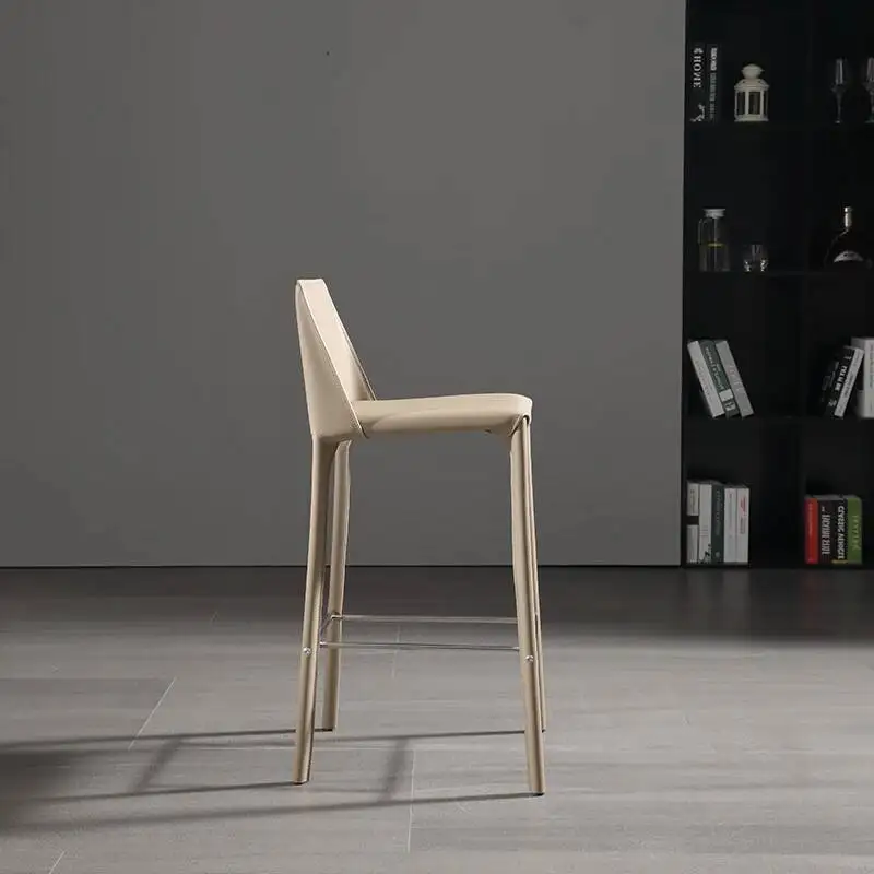 

High Replica Designer Bar Stools Ergonomic Midcentury White Leather Kitchen Bar Stool Taburetes Altos Cocina Kitchen Furniture
