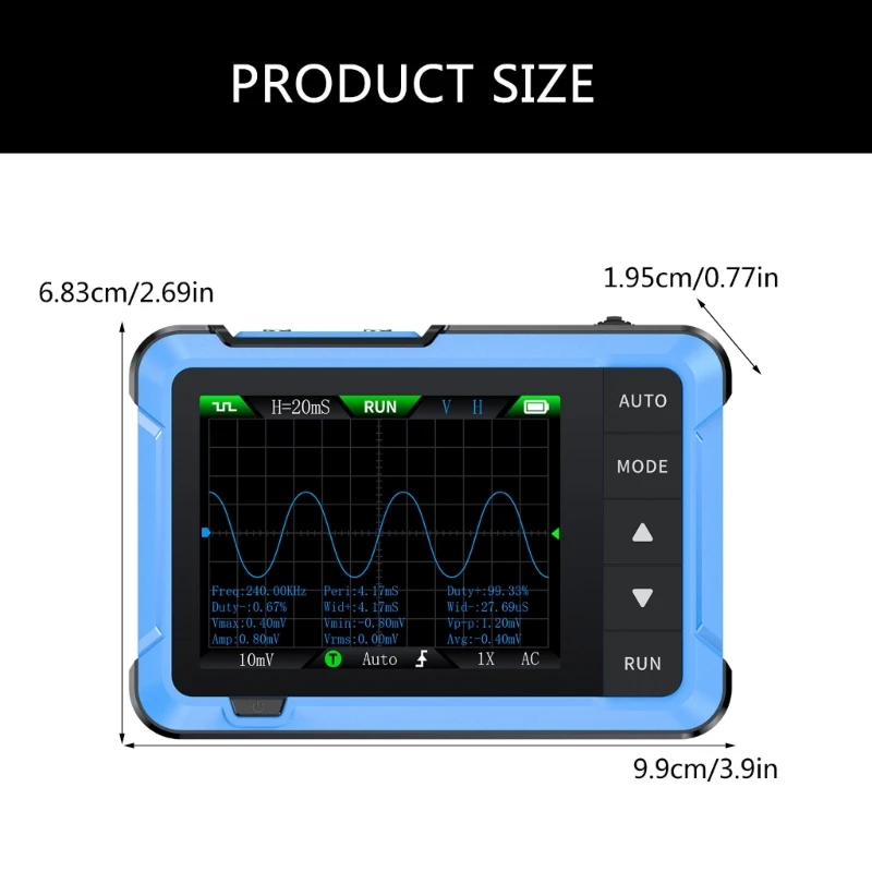 Oscilloscope numérique multifonctionnel portable avec interfaces USB stockage