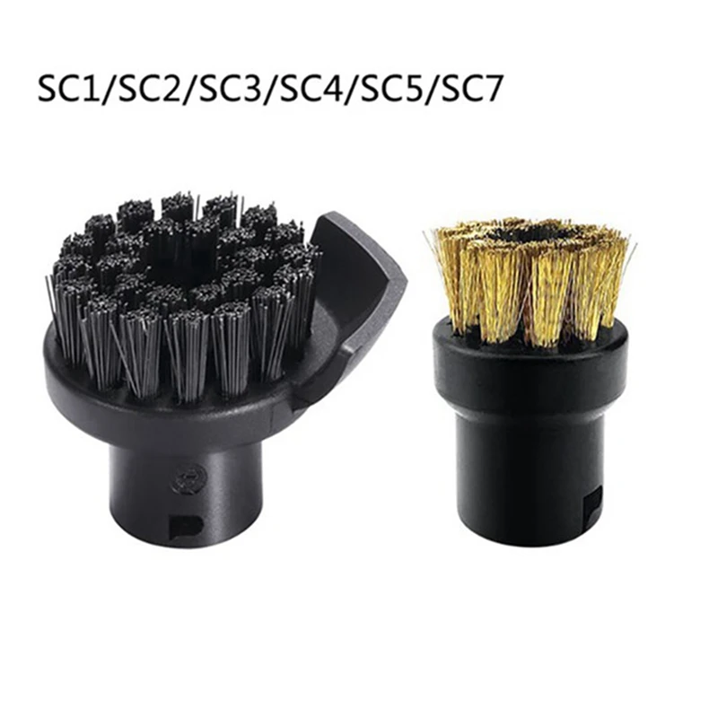 2X For Karcher SC2 SC3 SC4 SC5 CTK10 Window Nozzle Scraper Round Brush For Steam Cleaner Mirrors,Clean Slit Moistureglobal Stock