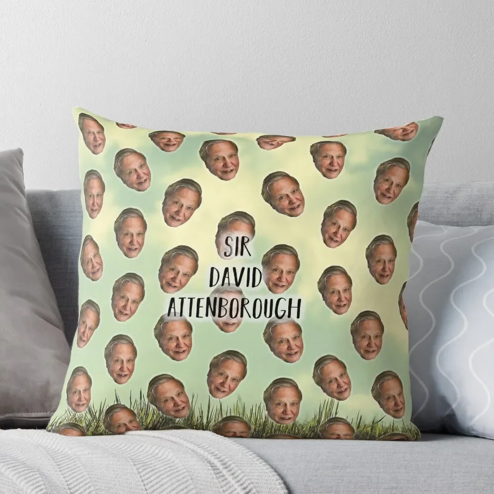 

Sir David Attenborough 2019 Throw Pillow luxury home accessories Cushions Cover