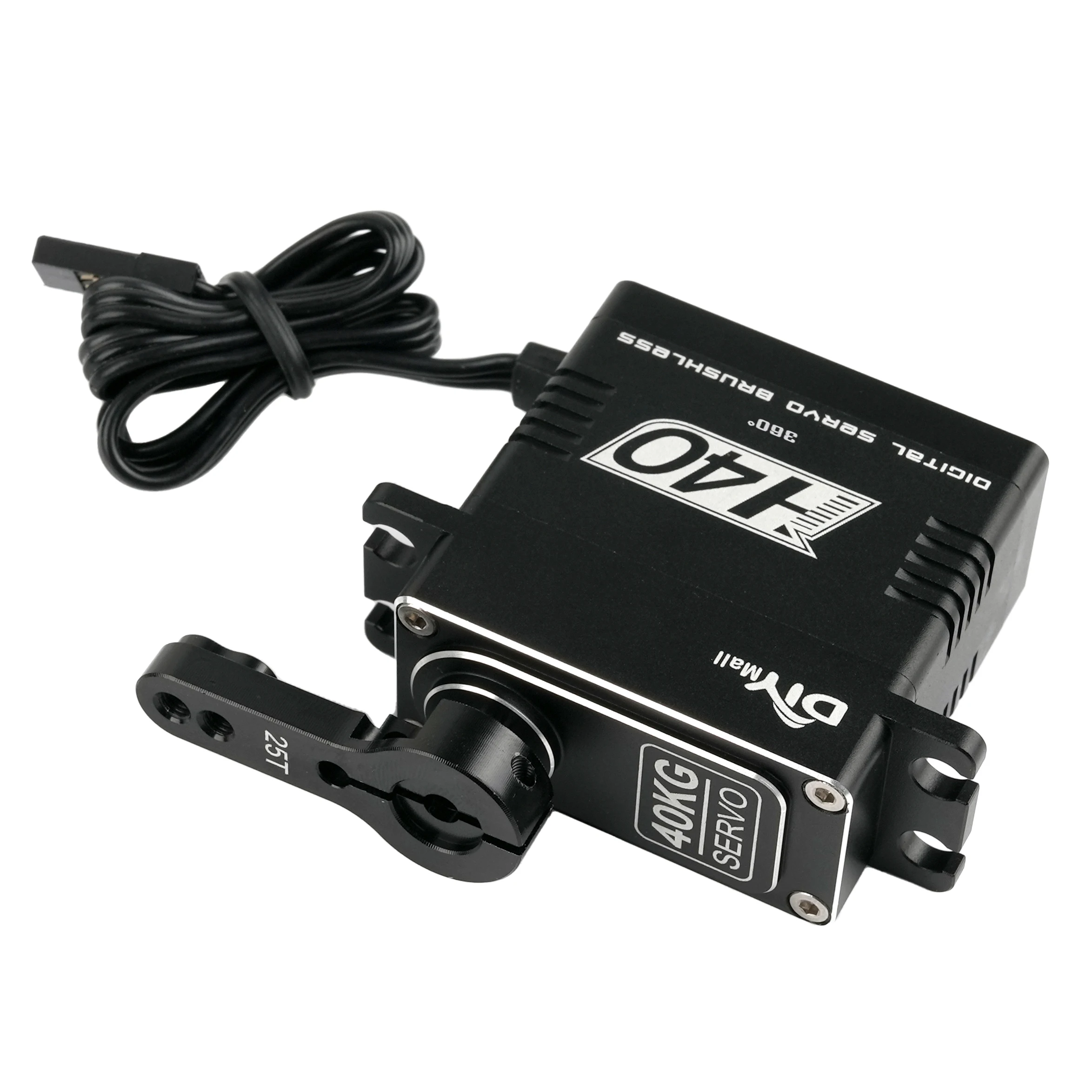 Servo digitale senza spazzole impermeabile IP67 da 40 kg con coppia elevata 8,4 V ingranaggio in acciaio tutto in metallo per servi robot per veicoli RC