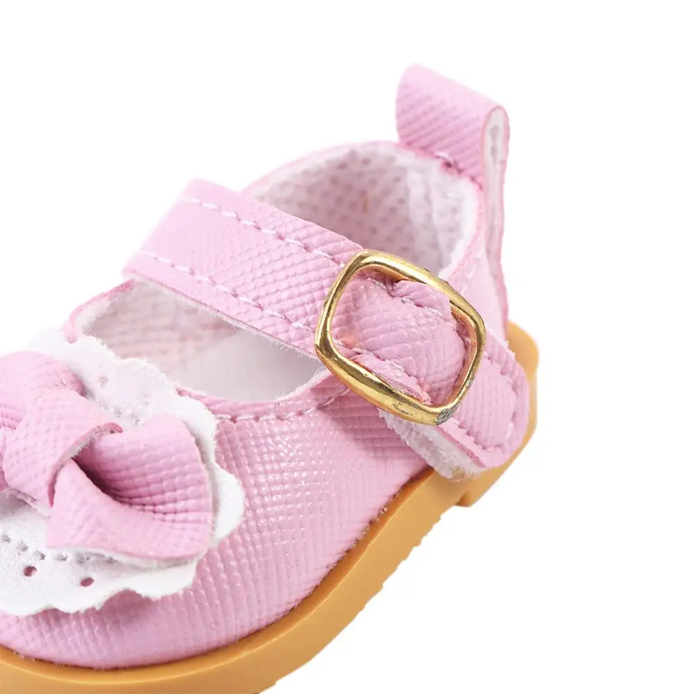 Kpop estrela crianças brinquedo 5.5cm botas artesanais 14 polegadas algodão boneca sapatos casuais boneca sapatos de couro sapatos de boneca mini arco sapatos