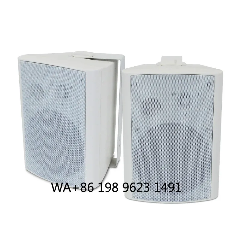25W 6 Inch Mountable Active Bookshelf Speaker Indoor Outdoor Stereo Sound Professional PA System Audio Speaker