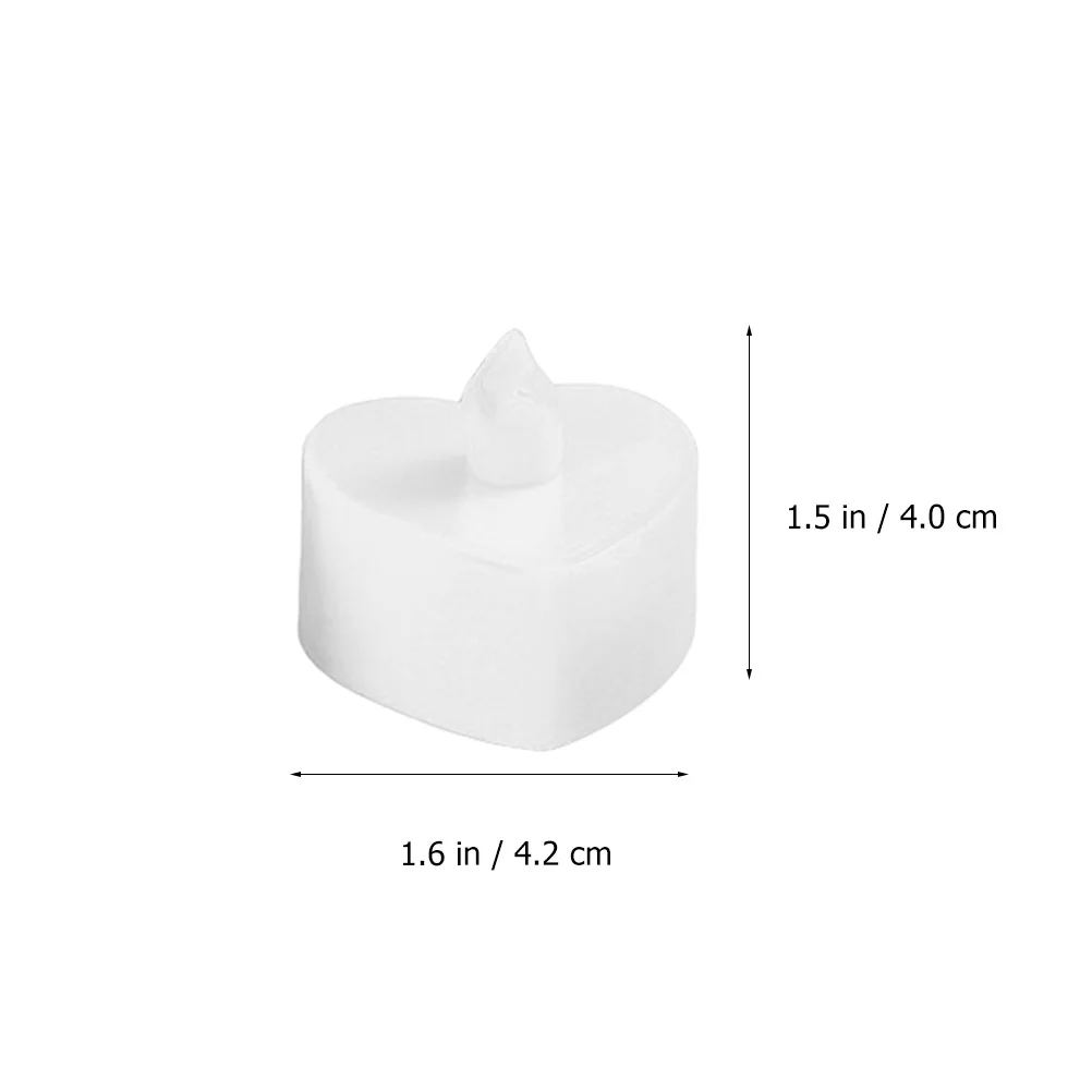 

12Pcs Heart-Shaped LED Flameless Lamps Smokeless Decorative Lights for Scene Layout Cozy