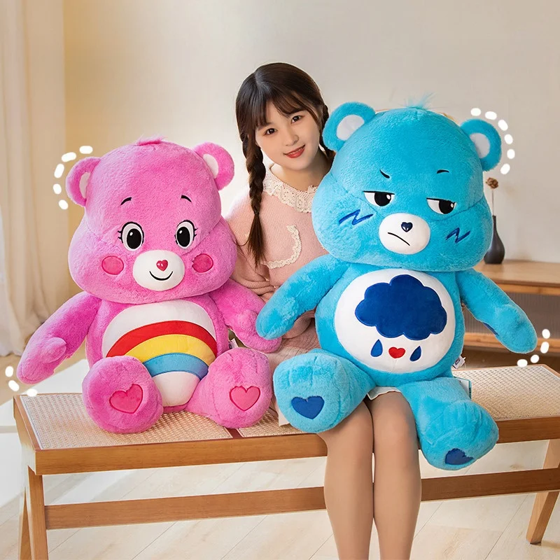 Große Größe Regenbogen Bär Plüsch niedlichen Anime Teddybär Spielzeug ausgestopfte Puppe Sofa Kissen Kissen Kawaii Raum dekor Weihnachts geschenke