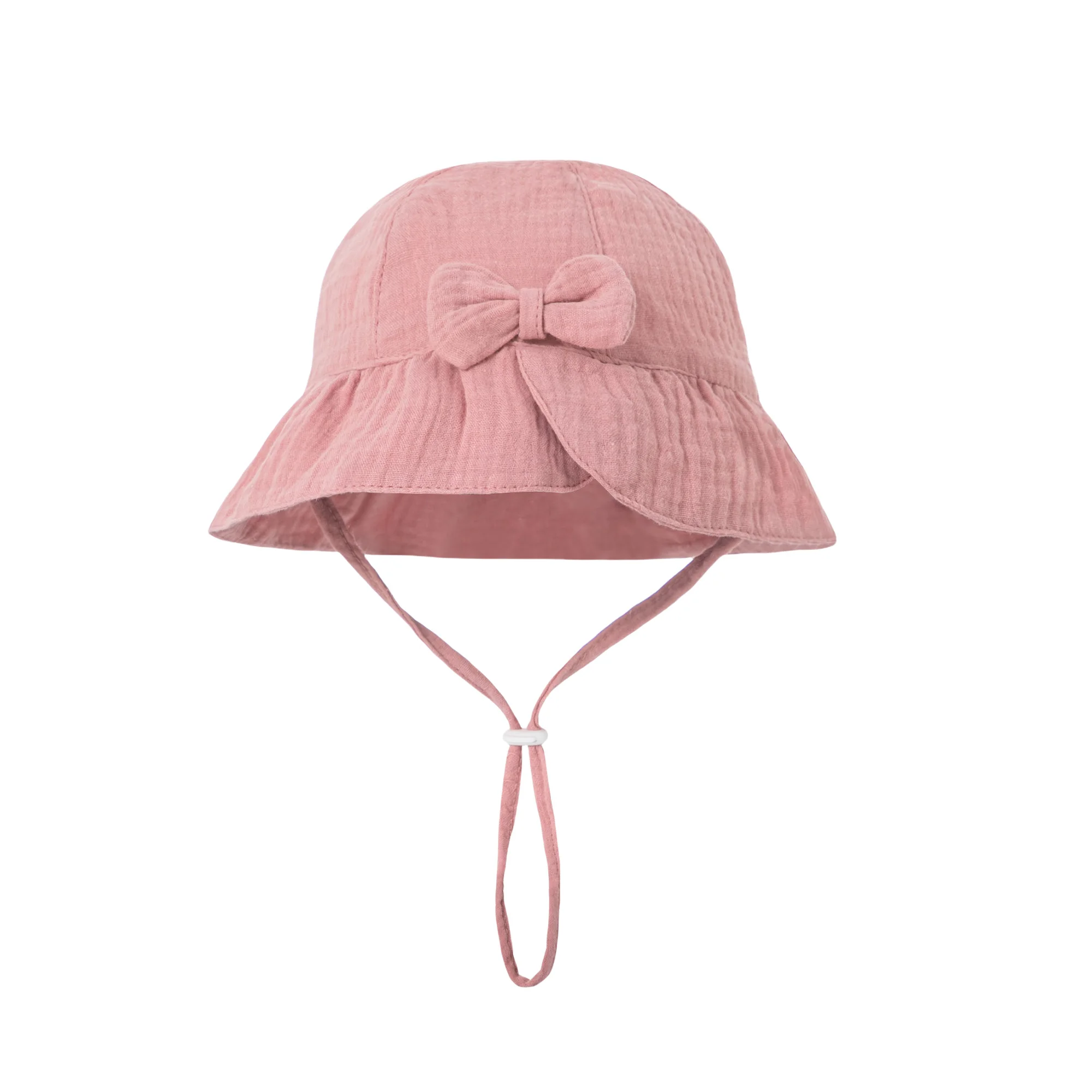 Baby 100% pure cotton bow fisherman hat | Soft and skin friendly new bucket hat | Multiple colors to choose from，Preschool hat