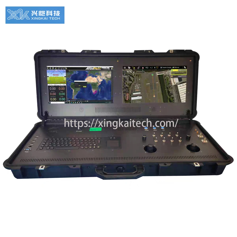 Drone Dual Screen Remote Control Ground Station Remote Control Outdoor Computer Flight Control Platform Hidm Video Transmission