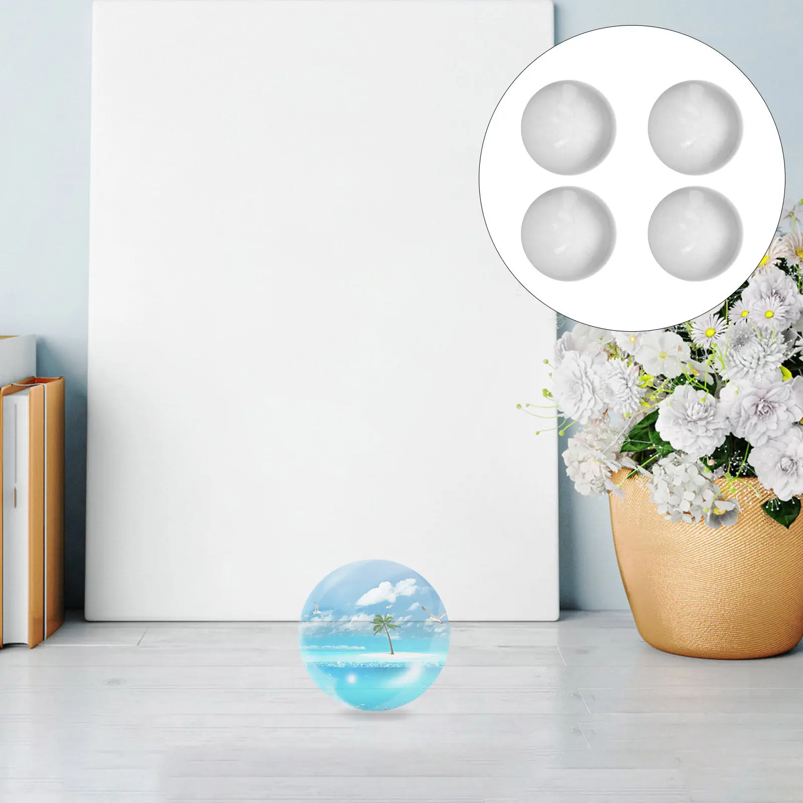 

Набор из 4 прозрачных стеклянных шаров (50 мм) для декора дома, офиса, стола, реквизит для фотосъемки, стеклянные сферы-украшения