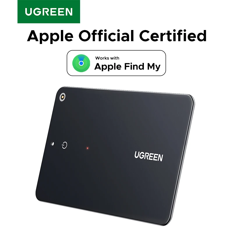UGREEN Security SmartTrack Card Works with Apple Find My Wallet Bluetooth Tracker Phone Finder Water Resistant (iOS Only)