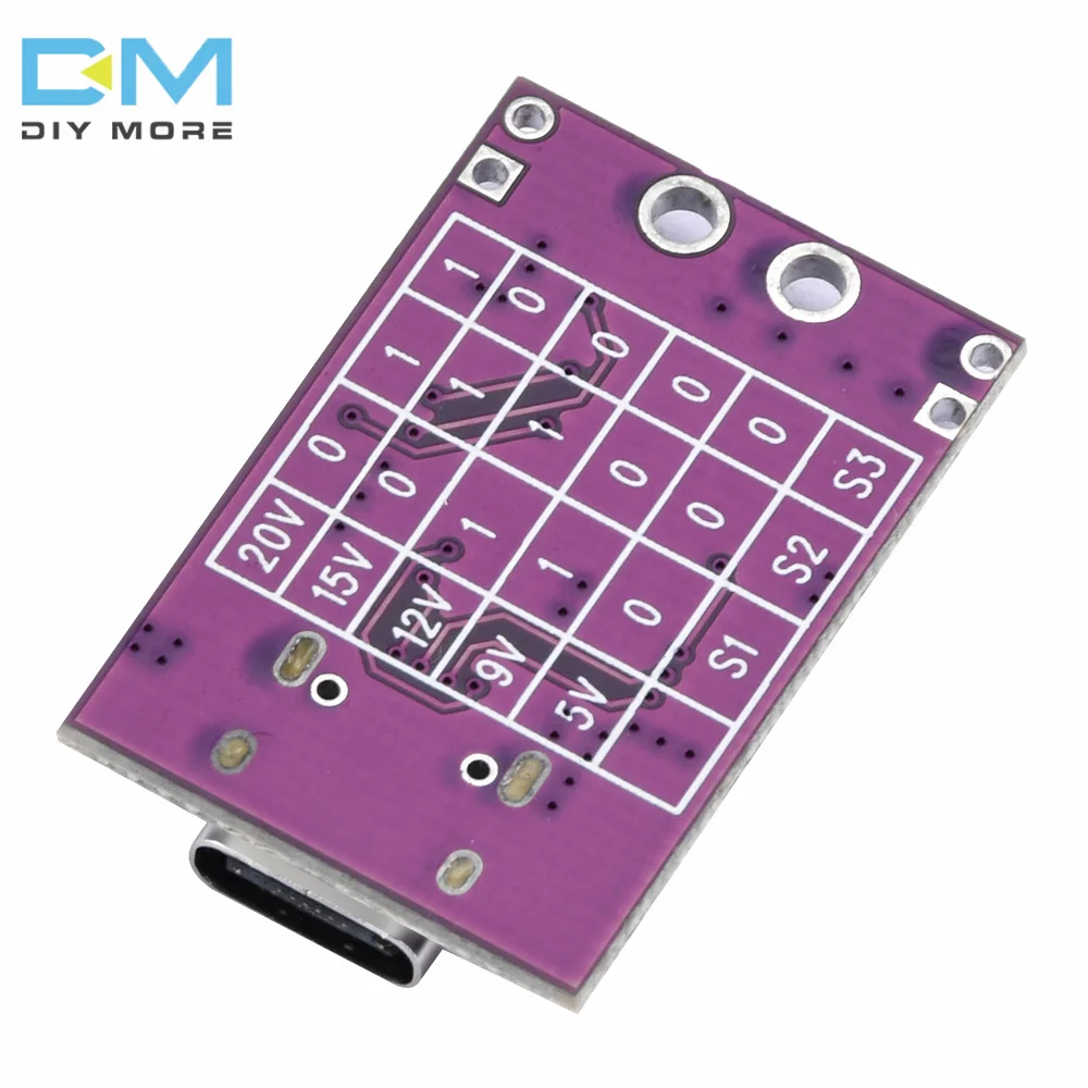 PD/QC/AFC Fast Charging Deception Trigger TYPE-C Supports Fixed Voltage Output of 5V 9V 12V 15V 20V Multi-protocol Support