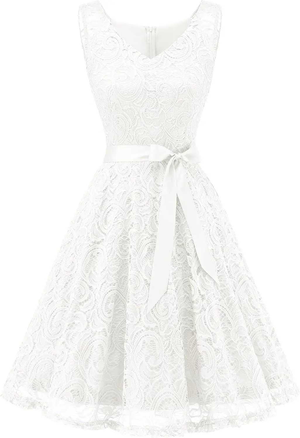 Floral Lace V Neck Short Bridesmaid Cocktail Party Dresses