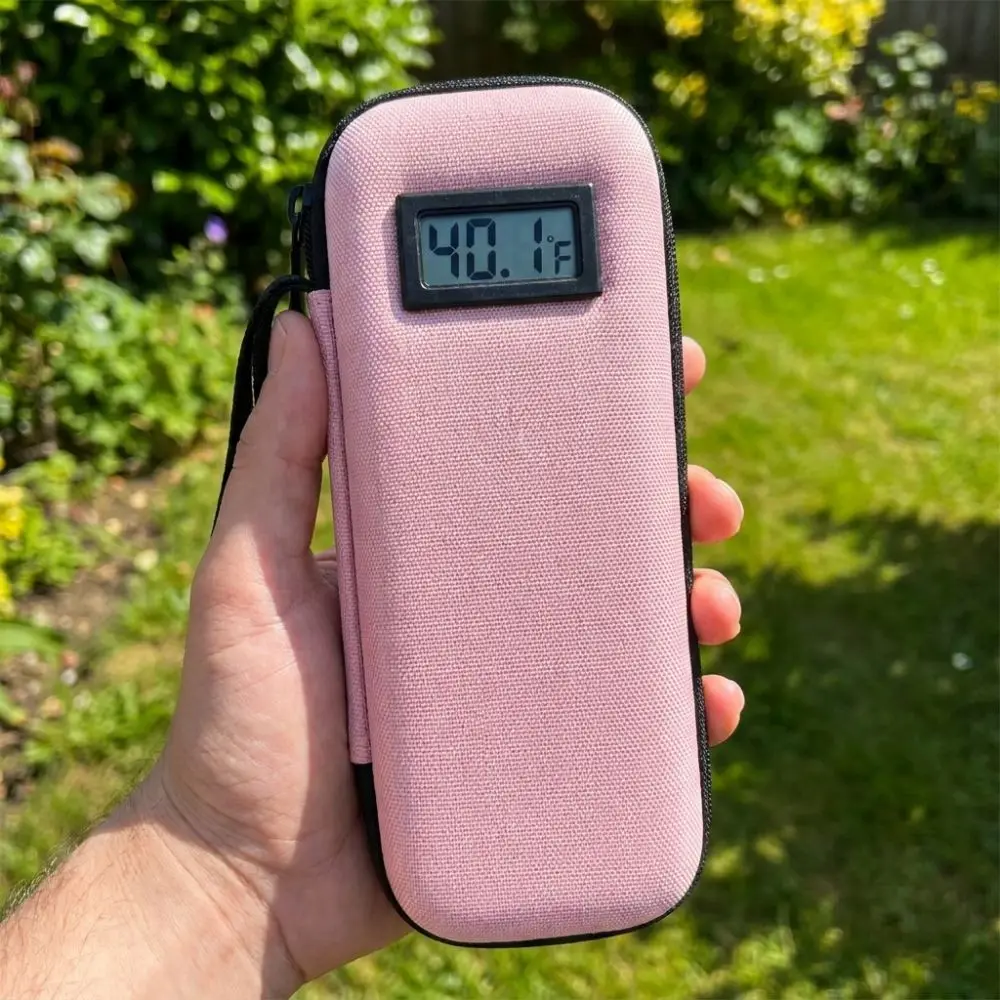 Waterproof Insulin Vial Cooling Bag Thermometer Display Refrigerated Bag Insulin Cooler Travel Case Thermal Insulated EVA