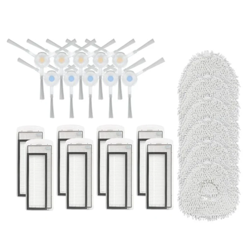 BBNV-Für Narwal T10 Roboter Kehrroboter Vakuum Teile Waschbare Seitenbürste Mopp Pads Ersatzteile