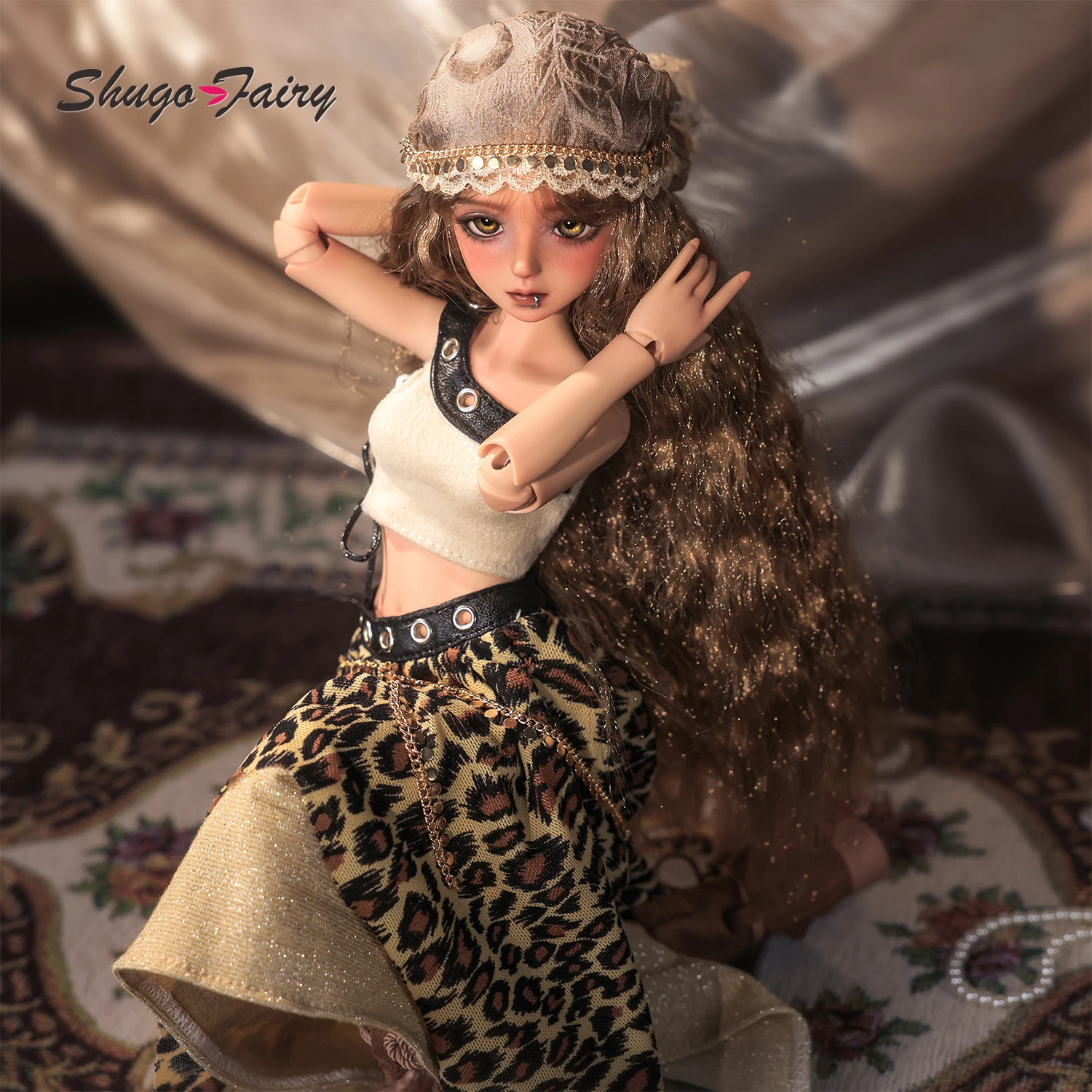 ShugaFairy Nephis A BJD 1/6 Fullset Resin Bohemian Nomadic FortuneTeller Female Leopard Print Skirt Boots FC Ball Jointed Doll - view 4