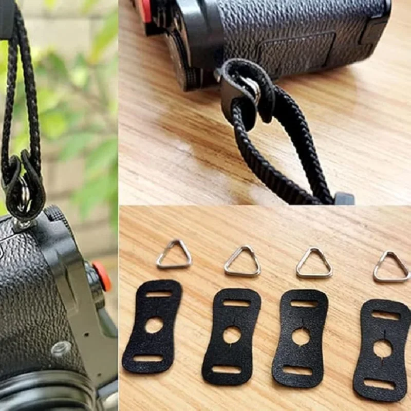 2 Paar neue Lederschutzhüllen für Kameragurte mit Split-Ring-Haken für Fujifilm Canon Nikon Olympus Pentax DSLR-Kamera