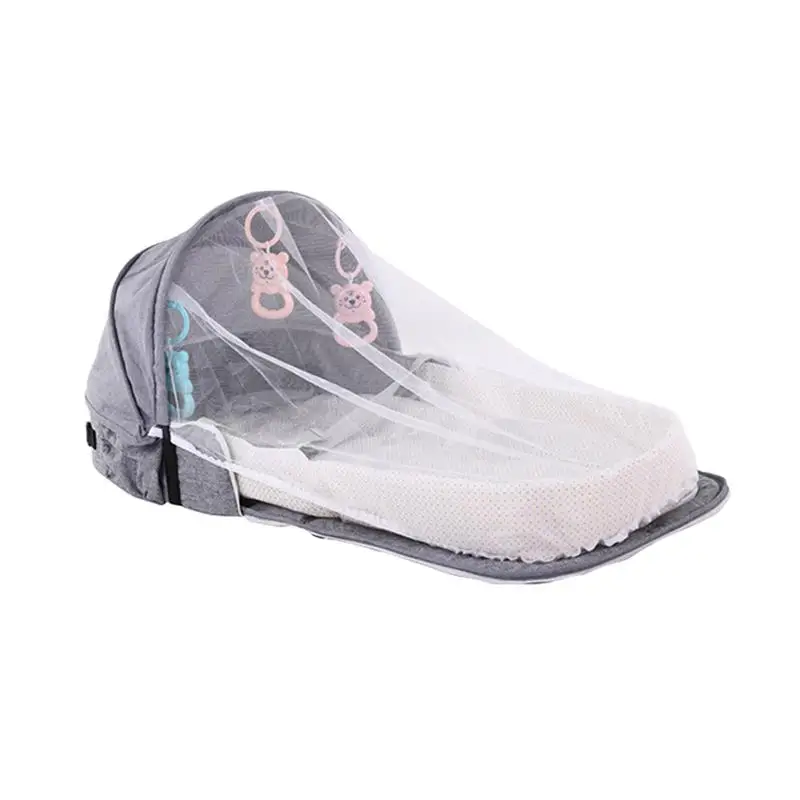 Child Travel Pod Travel Bed Breathable Cradle Cot Travel Bed Breathable Cradle Cot Kids Co-Sleeping Bed Travel Pod Carry Bag