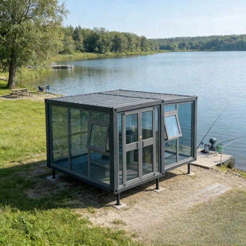 Prefab Luxury Modular Glass Wall Tiny Home Prefabricated Container House