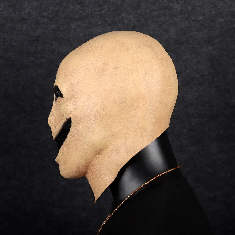 Halloween Griezelige Glimlach Geen Gezicht Man Masker Cosplay Alien Demon Latex Helm Carnaval Verkleedpartij Kostuum Rekwisieten Voor Volwassenen