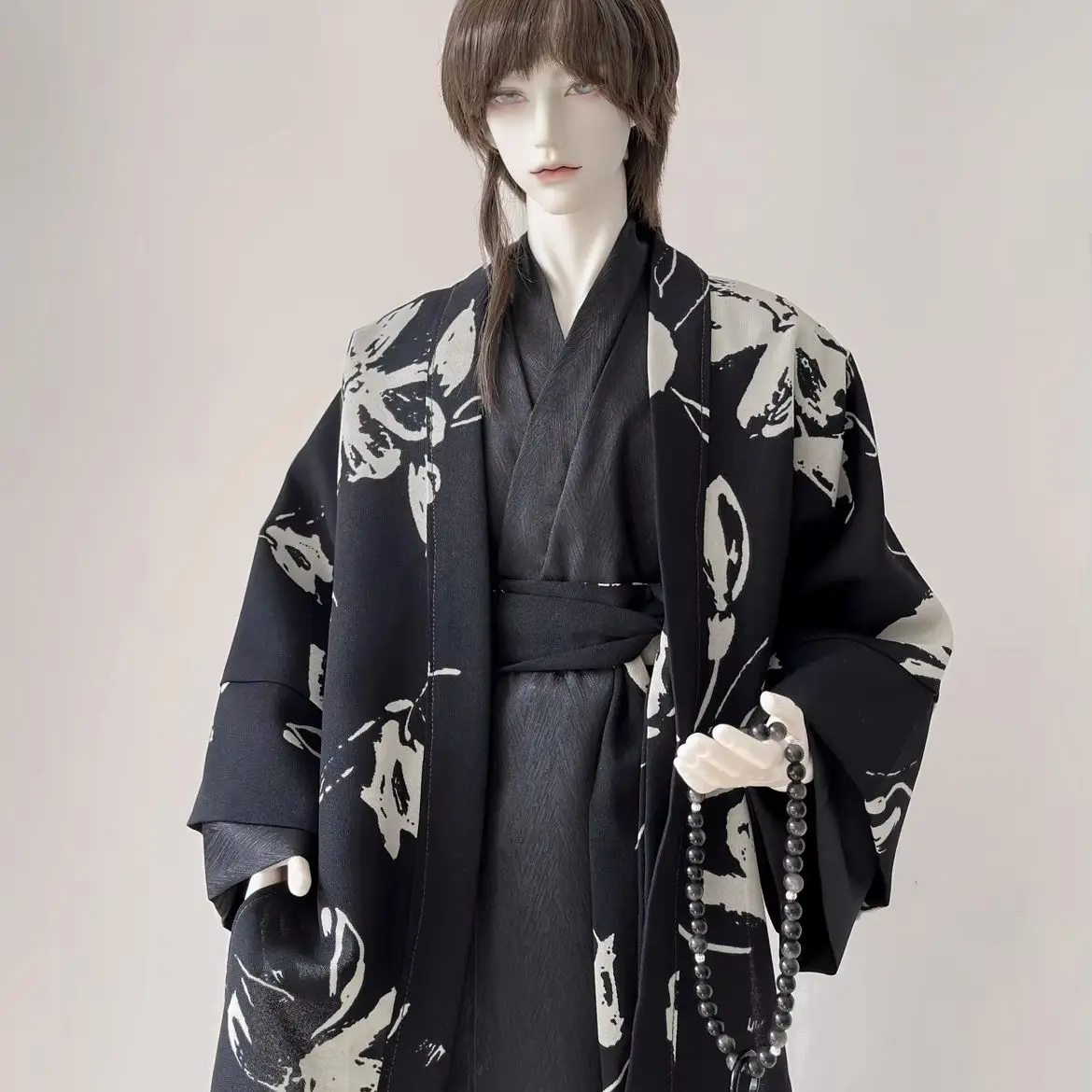 1/4 1/3 Skala BJD Alte Kostüm Hanfu Lange Robe Krieger Outfit Für SD17 SSDF ID75 Starke Onkel Puppe Kleidung Zubehör A1936