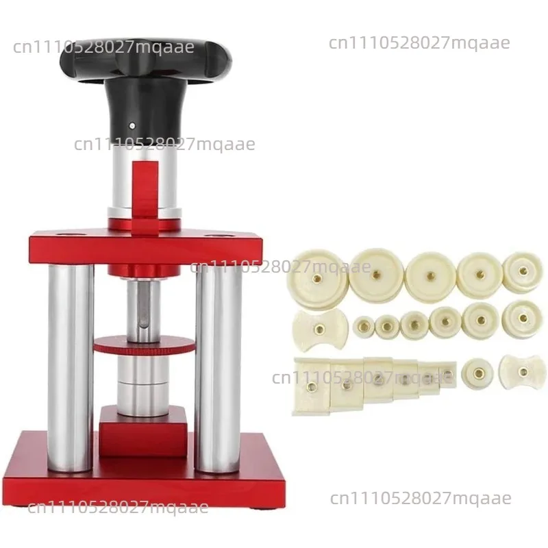 Watch Repair Tool Case Back Bezel Press with 25 Dies Watch Back Cover Press Screw Capping Machine Watch Case Closer