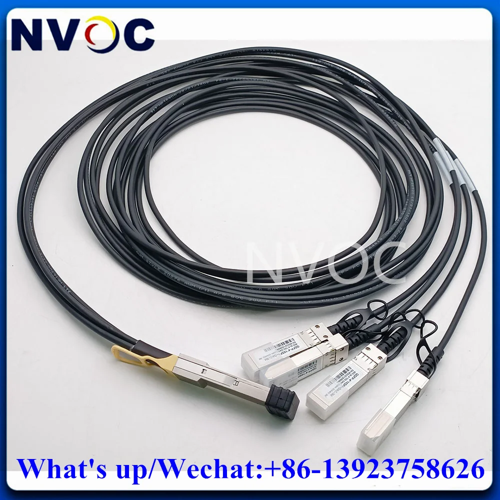 

2Pcs 40G QSFP+ to 4x10G SFP+ Passive Direct Breakout Cable,40Gbps to 4SFP 1M 2M 3M 5M 7M DAC Copper For Data Center