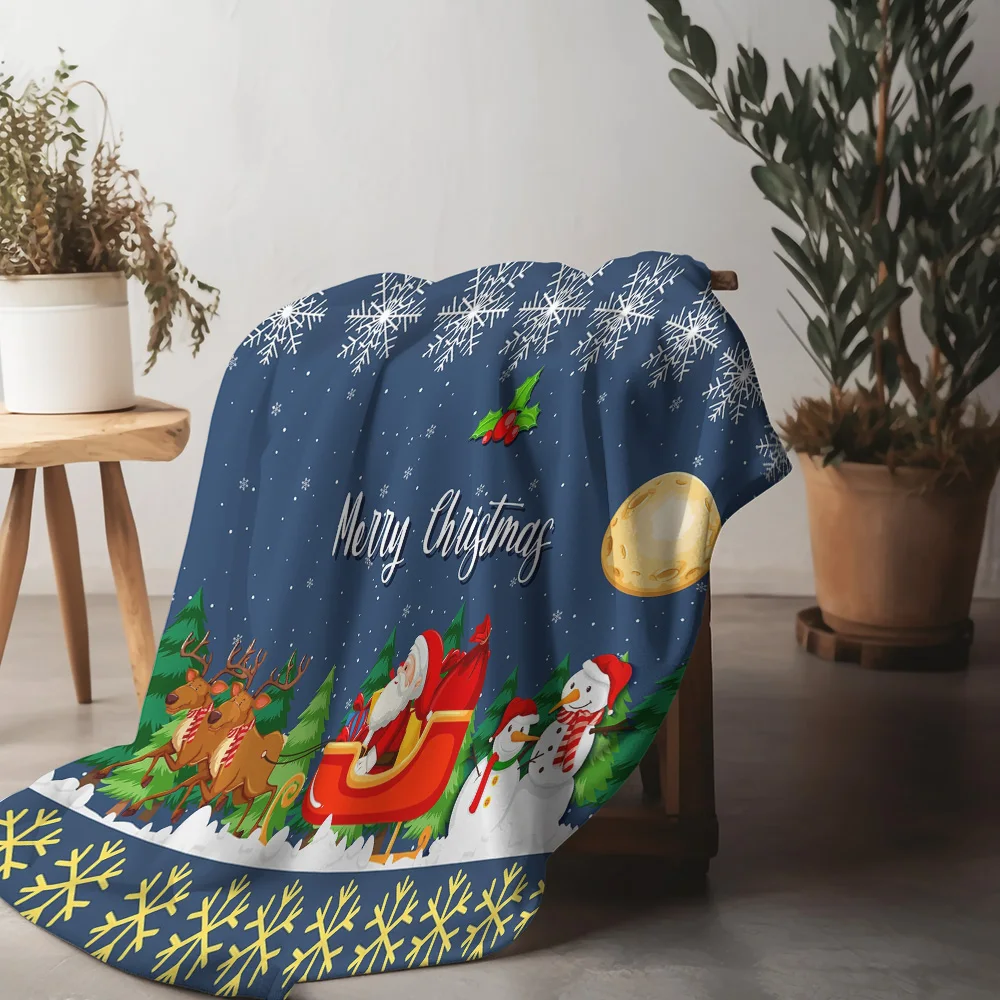 

TuniuРождественское красное одеяло с оленями для дивана-кровати для детей, подростков, взрослых, подарок