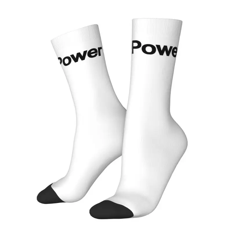 Custom Kawaii Print M Poweres Motor Sport Car Socks for Men Women Stretch Summer Autumn Winter Crew Socks