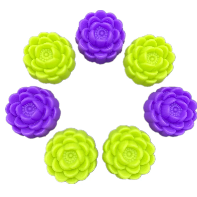 20 pcs/lot 5cm New Flower Silicone cake mold silicone chocolate mold flowers cupcake liners DIY Kitchen baking tools