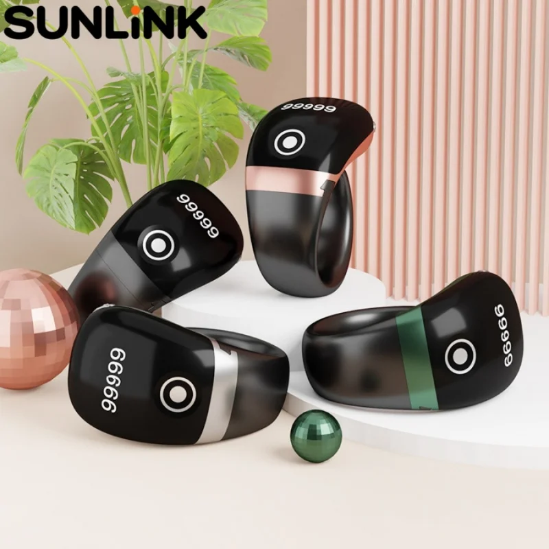 

1pc Smart Ring Counter OLED Display Bluetooth Connection APP Touch Counter for Middle Eastern Arab Muslim Prayers meditation