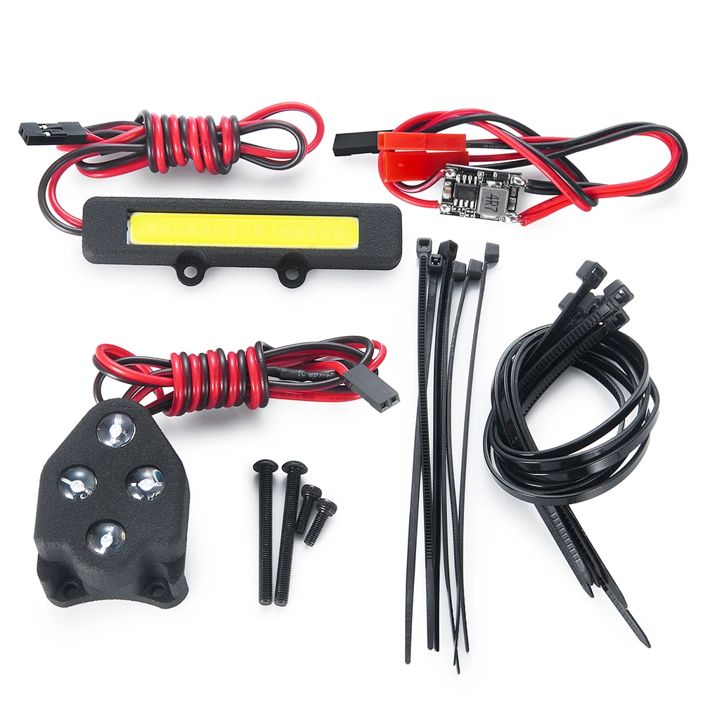 AXSPEED-barra de luz LED delantera y trasera, Kit completo para 1/8 Sledge 4WD Monster Truck, lámpara decorativa para coche, piezas de mejora
