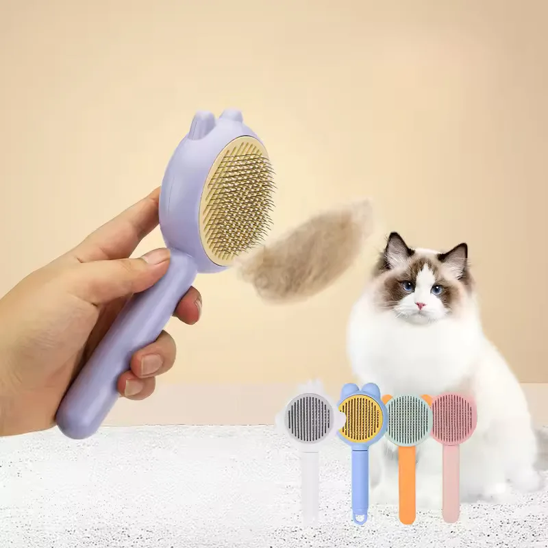 애완 동물 빗 고양이 빗질 특수 토끼 귀 빗 부동 머리 바늘 빗 애완 동물 빗 쉬운 머리 제거 및 마사지 브러시