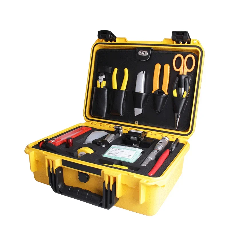 FTTH Fiber Optic Tool Kit Box mit Fiber Cable Construction Toolbox Fiber Construction Tools Set
