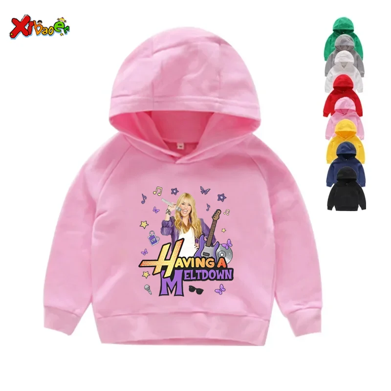 

Hannah Montana Forever Sweatshirt Hoodies Girls Kids Toddler Baby Boy Clothes Girl Clothing Sportswear Boys Sweater Ops Outfits