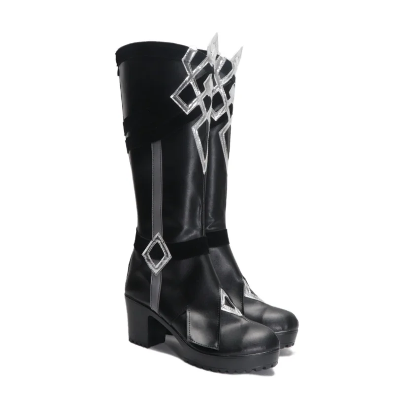Fatui Harbingers pour femmes hommes bottes Genshin Impact le capitaine Cosplay bottes chaussures Halloween