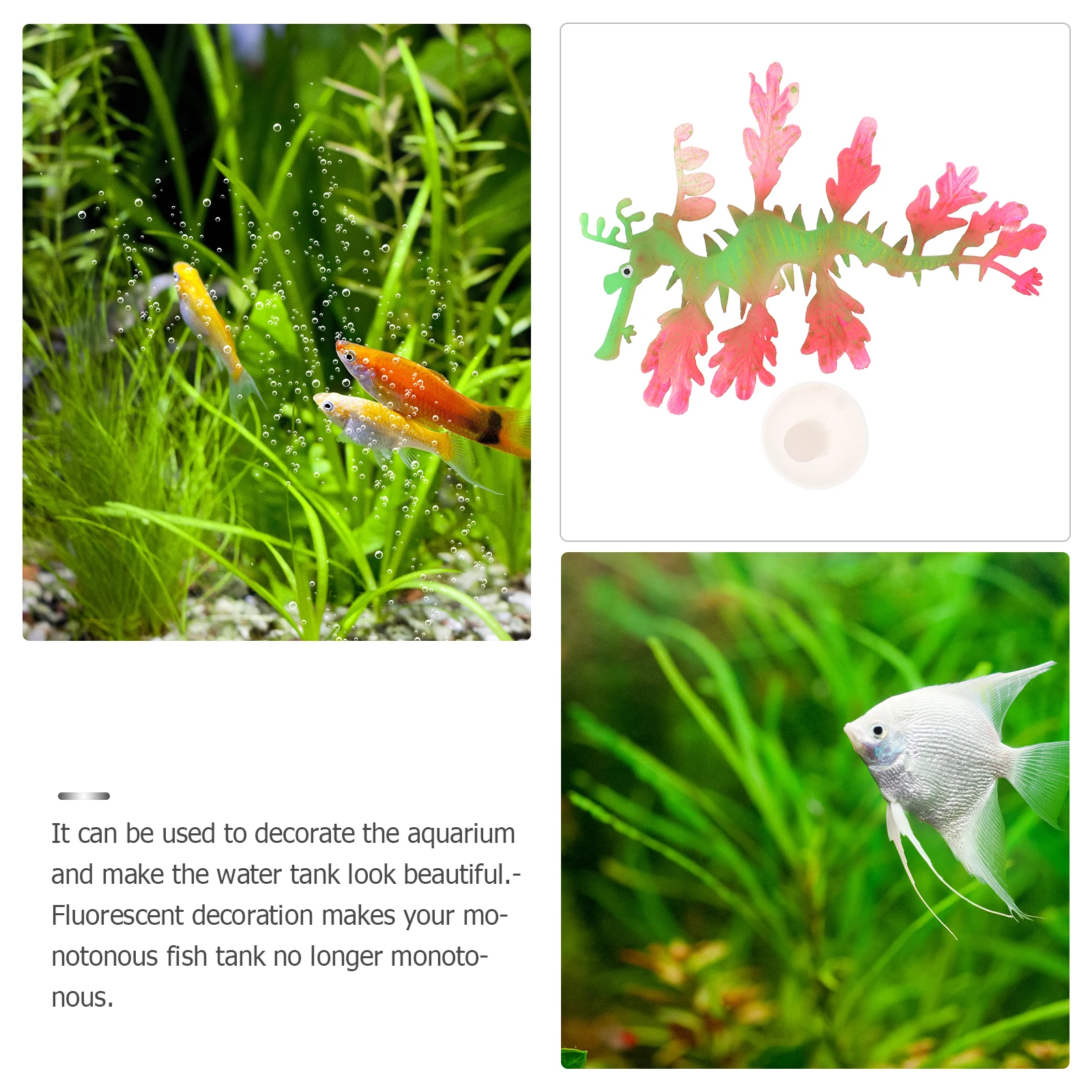 

Silicone Aquarium Decorations Artificial Gel Fluorescent Tank naments Safe Realistic Pet Supplies Underwater Fish