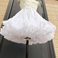 Enaguas calientes Lolita Cosplay crinolina nupcial señora niñas enagua para fiesta blanco negro falda de baile de Ballet tutú