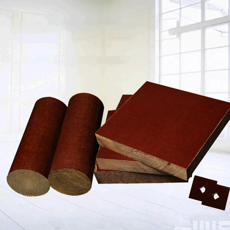 8mm To 55mm Diameter High Temperature Resistant Electric Wood Rod Phenolic Laminated Insulation Rubberwood Rod
