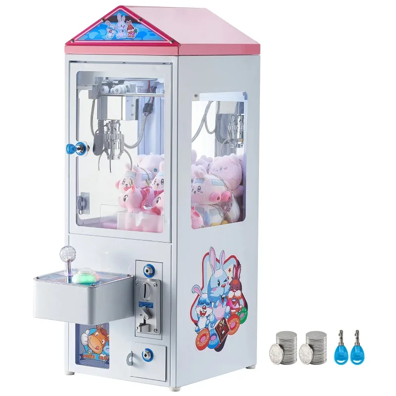 Claw Machine, 0-3” Jaw Diameter 0-5” Jaw lifting Crane Prize Grabber Cool Fun Grab-And-Win Machine w/ Light For Kids