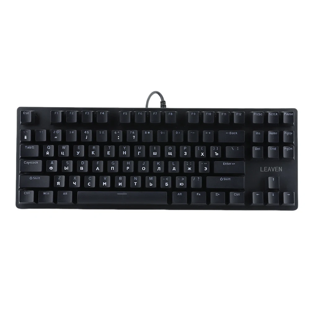 Russian Mechanical Keyboard RGB Backlit Mini Wired Office Keyboard Hot Swap Wired Portable Keyboard USB for Computer PC Laptop