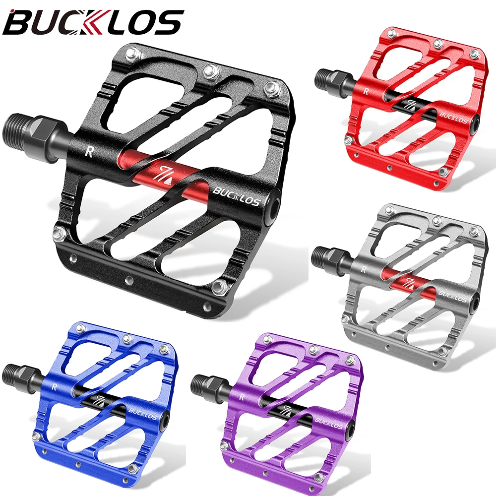 AliExpress BUCKLOS MTB Pedal CNC Bicycle Flat Pedals Aluminum Alloy 3 Bearing Road Mountain Bike Pedal Non-slip Bike Pedals Bicycle Part