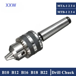 XXW B10B12 B16 B22 B22 0.6-6mm MTB1 MTB2 MTB3 MTB4 Morse biyel matkap Chuck CNC delme makinesi ahşap kol matkap Chuck