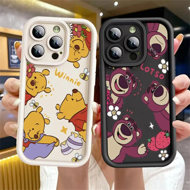 

Disney Winnie The Pooh Lotso phone case for Apple iPhone 12 14 Pro cases 11Pro Max 11 15 Plus 13Pro max 15plus 11pro funda Cover