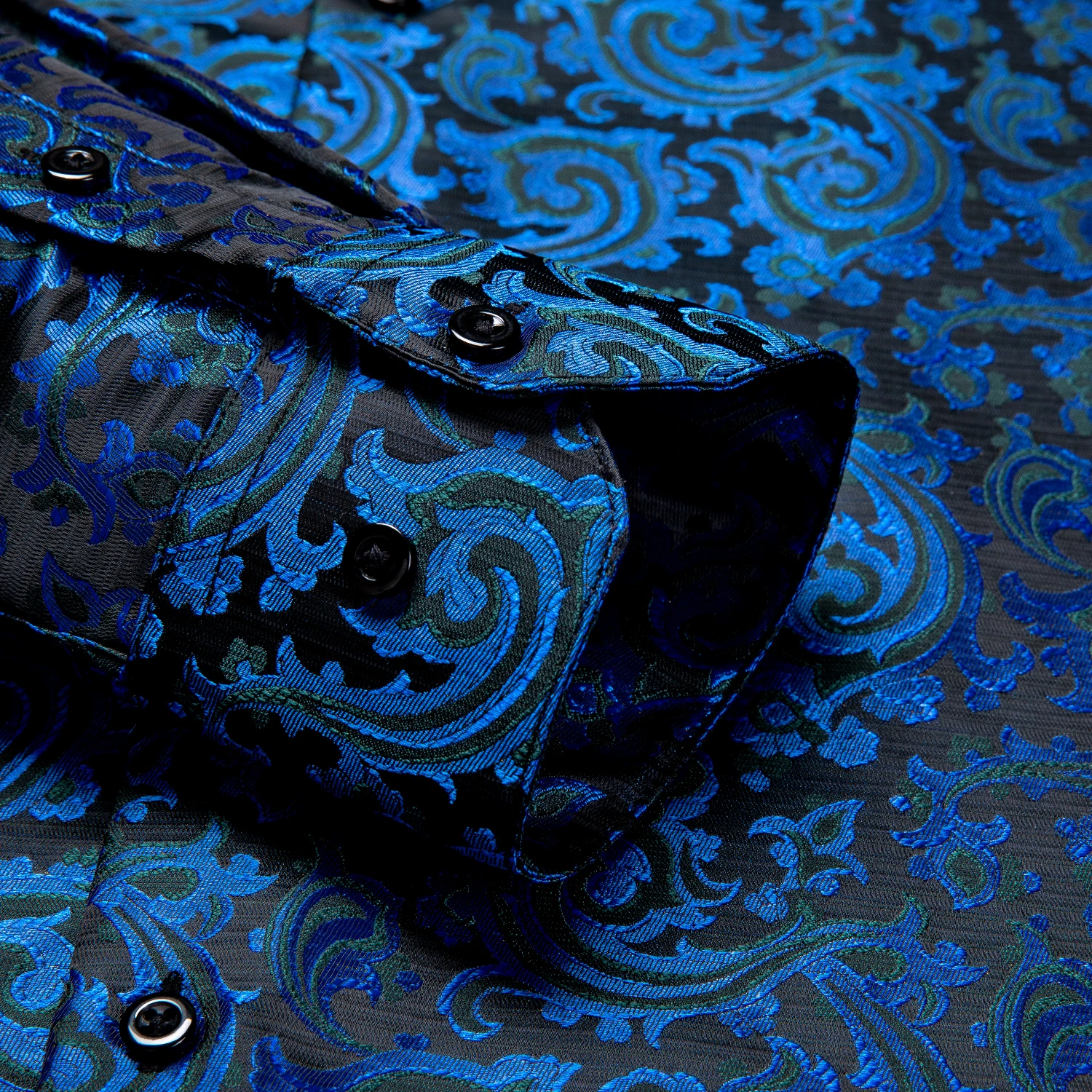 Hi-Tie Navy Blue Mens Shirts Long Sleeve Dress Causal Shirt Blouse for Male Wedding Gift Party Ofiice Work High Quality