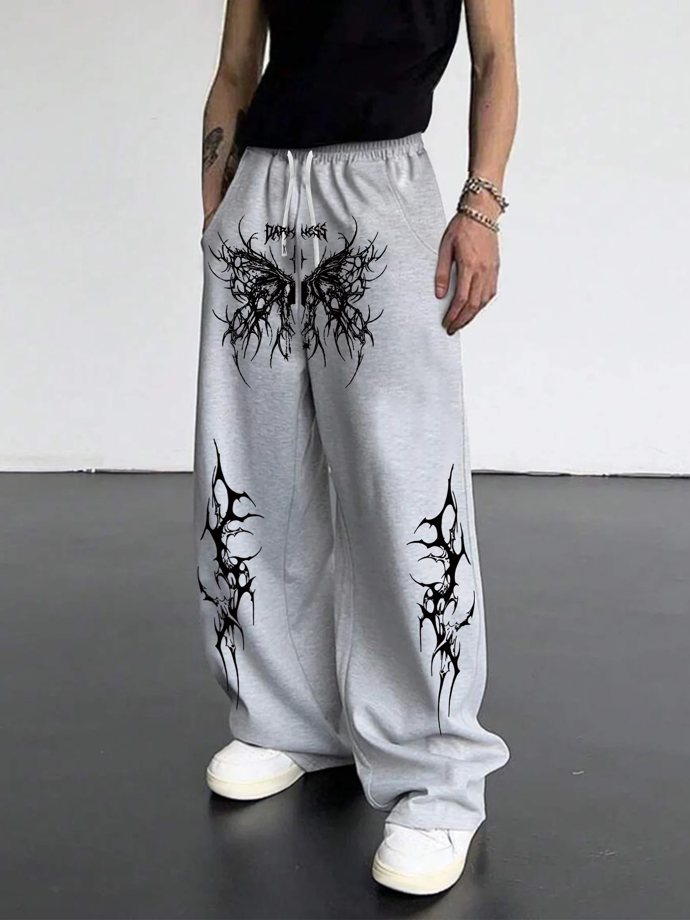 

Men's Loose Gothic Dark Style Outdoor Casual Sports Loose Pants, The Top Choice for Campus Fashion Combinations Men