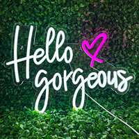 Neon art Sign Custom Hello Gorgeous HelloThirty Birthday Led Neon Light Wedding Party Home Room Wall Decor Birthday Gift