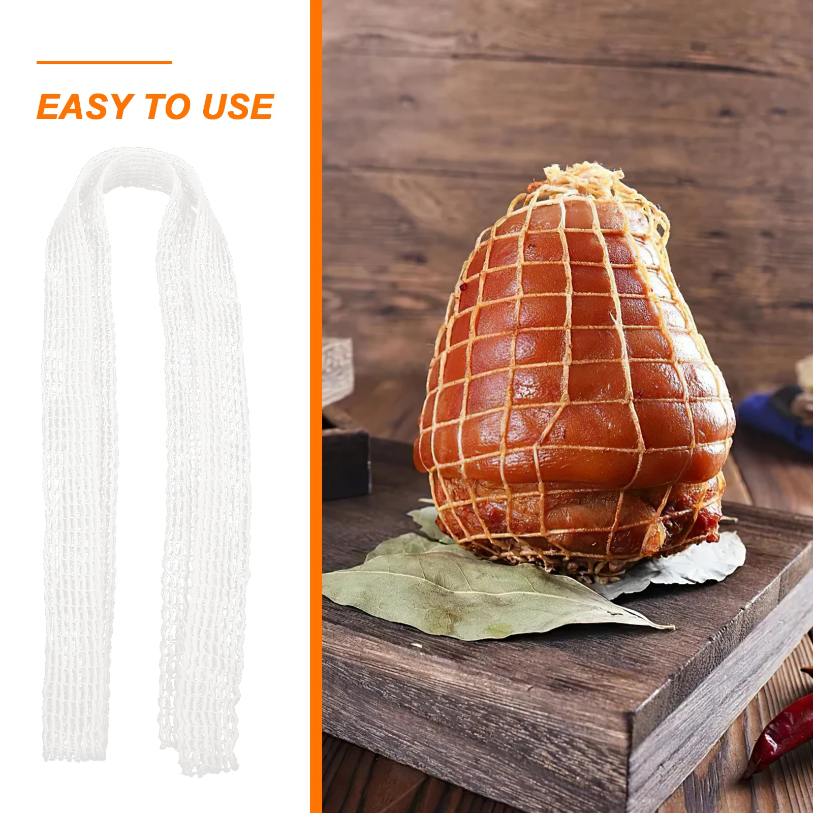 

Meat Netting Roll 4 Sets Sausage Ham Packaging Tools Bacon Net Bag Kitchen Supplies Cotton Thread Elastic Pork Rope Food Shop