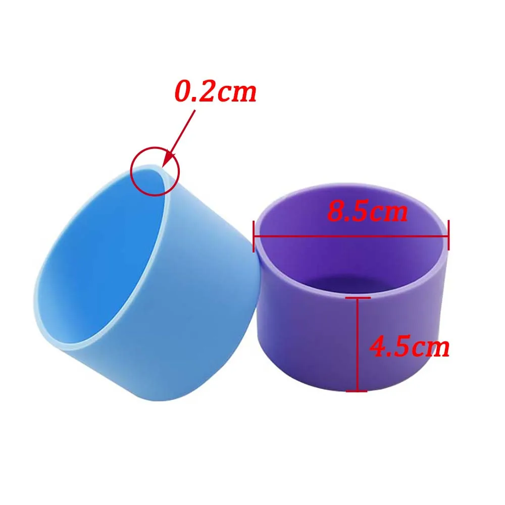 8.5CM Water Cup Mat Silicone Thermos Coasters 85mm Cup Bottom Ring Wear Resistant Shatter Resistant Bottom Cover Coaster