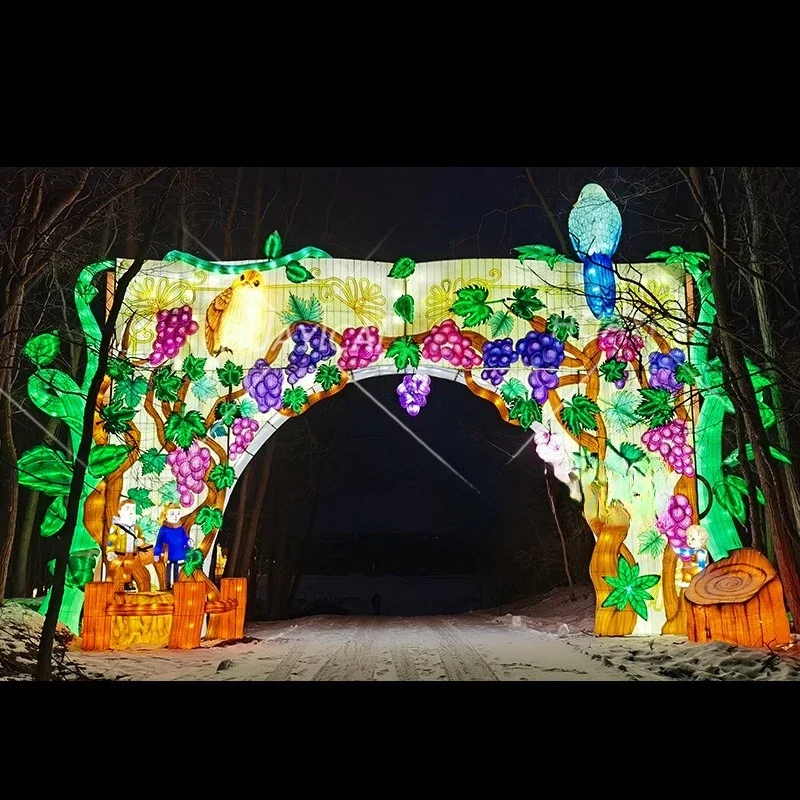 2026 Year of the Snake Outdoor Large Flower Lantern Decoration New Year Lantern Festival Festival Project ZigongLantern Lighting