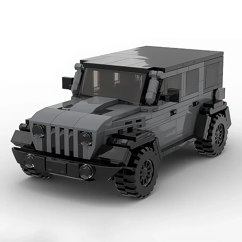 Moc Baustein Schwarz Off-Road SUV Auto Modell Mobile Labor Technologie Modulare Baustein Geschenk Weihnachten Spielzeug DIY Set Montage